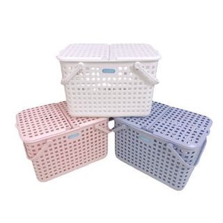 Giỏ đi sinh quai xách giữa Inochi Xanh - Hồng -Trắng