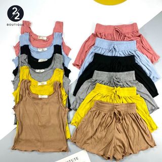 Set đồ ngủ nữ 3 lỗ viền bèo