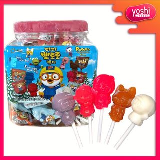 [Hàng Chính Hãng] Kẹo Mút Pororo Candy Cho Bé Hàn Quốc Hộp 60 Chiếc