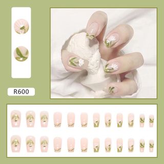 HỘP 24 MÓNG TAY THƯỜNG KÈM KEO (HỘP TRẮNG)
