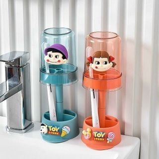 Dụng Cụ Đựng Bàn Chải Kèm Sticker Hoạt Hình