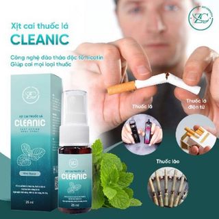 Xịt Cai Thuốc Lá CLEANIC Giảm Cảm Giác Thèm Thuốc, Công Nghệ Đào Thải Độc Tố Nicotin, Giúp Hơi Thở Thơm Mát giá sỉ