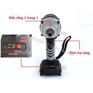 Thân máy siết bulong Hitachi không chổi than đầu 2 trong 1