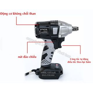 Thân máy siết bulong Hitachi không chổi than đầu 2 trong 1