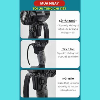 máy cưa xích cầm tay mini chạy pin HITACHI 199V không chổi than máy cưa gỗ chạy pin bảo hành 12 tháng