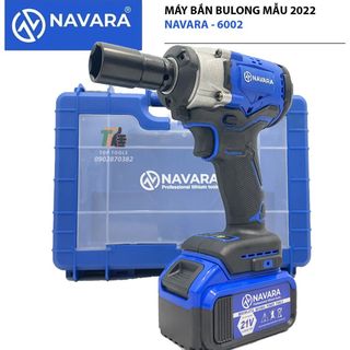 Máy siết bulong NAVARA NVR 6002, máy bắn bulong chính hãng đầu 2 trong 1, lực siết 380n.m