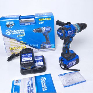 Máy khoan pin Navara 21v NVR 7003, máy khoan cầm tay không chổi than chính hãng
