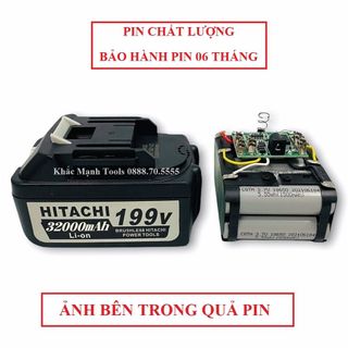 Pin Hitachi 199v, pin máy khoan chân pin thông dụng - pin 10 cell