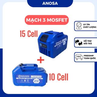 Pin 10 cell, pin 15 cell chân pin phổ thông mạch 3 mosfet chống cháy có đèn báo pin Cell 1600mAh giá sỉ