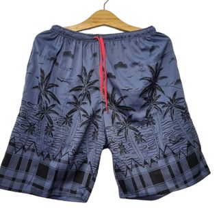 [HCM] Quần Short Nam Lưng Thun Đi Biển Chất Dù Tối Màu In Họa Tiết Cây Dừa FreeSize Từ 50 - 75kg