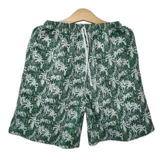[HCM] Quần Short Nam Lưng Thun Đi Biển Chất Dù Tối Màu In Họa Tiết Cây Dừa FreeSize Từ 50 - 75kg