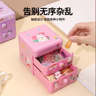 Hộp lưu chữ mini 2 tầng tặng kèm stiker