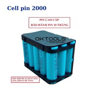 Pin máy khoan makita, pin 15 cell chân pin phổ thông, bin makita 6ah - cell pin 2000
