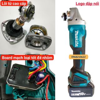 Máy mài pin Makita 199v, động cơ không chổi than, tặng lưỡi cưa xích