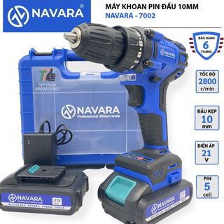 Máy khoan pin NAVARA 7002 21v không chổi than hàng chính hãng