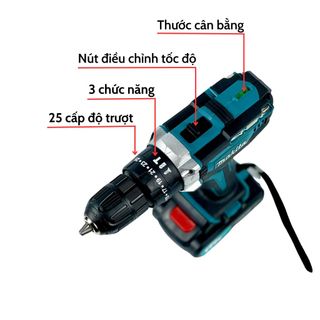 Máy khoan pin Makita 72 tặng phụ kiện 24 chi tiết