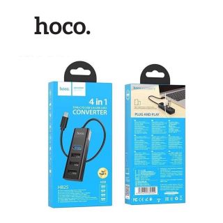￼Hub chuyển Hoco HB25 Type-C sang 4 cổng USB ( 1 USB 3.0 / 3 USB 2.0 ) vật liệu TPE cao cấp siêu nhẹ giá sỉ