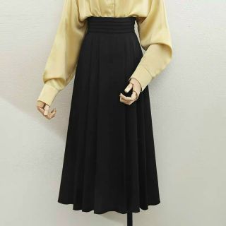 Chân Váy Dài Dáng Xòe Xếp Ly 2 Lớp