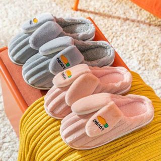 Dép Bông Đi Trong Nhà Sọc Tai Thỏ