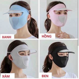 Khẩu trang ninja che kín mặt chống nắng chạy xe nam nữ chất vải lụa mỏng thoáng khí chống tia UV cực tím giá sỉ