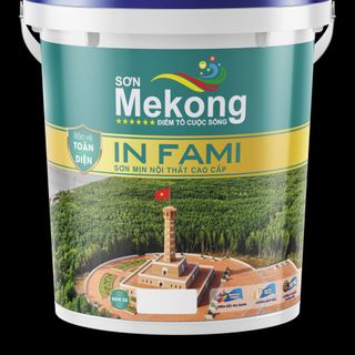 Sơn mịn nội thất có màu Mekong In Fami thùng 6Kg/23Kg (được lựa màu P - màu trung tính) giá sỉ