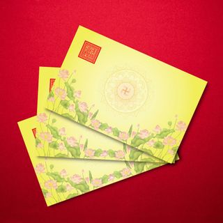 Giấy in sớ liên hoa chữ vạn  ( 1000 tờ 1 tập)