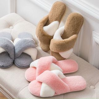 Dép Bông Đi Trong Nhà Chữ X