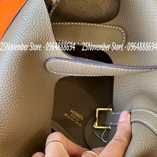 Túi Xách Nữ- Her. Mes Picotin -Size 18cm -Màu Ghi -Bán Sỉ-Bán Buôn