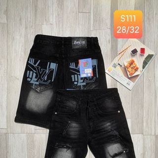 Quần Short Jean Cotton Nam Vải Co Dãn, Đơn Giản Năng Động