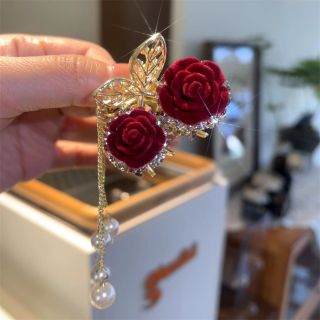 KẸP TÓC HOA HỒNG