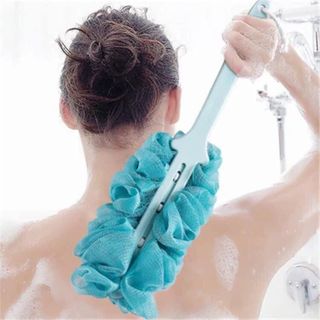Cây bông tắm cán dài chà lưng tẩy tế bào chết tiện dụng- Màu ngẫu nhiên