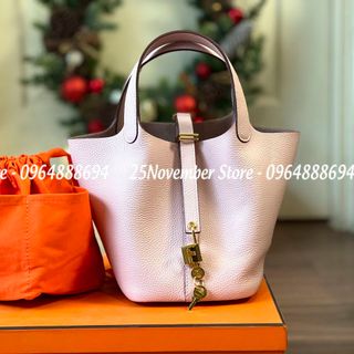 Túi Xách Nữ- Her. Mes Picotin -Size 18cm -Màu Tím -Bán Sỉ-Bán Buôn