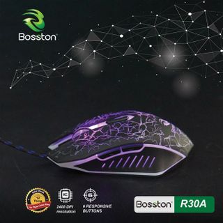Chuột Máy Tính Có Dây Gaming Bosston R30A Led 7 Màu