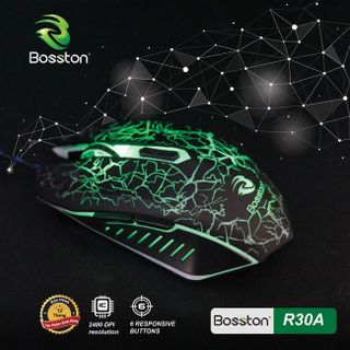 Chuột Máy Tính Có Dây Gaming Bosston R30A Led 7 Màu