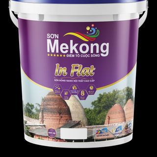Sơn bóng Nano nội thất có màu Mekong In Flat 1Kg/5Kg/20Kg (được lựa màu P - màu trung tính) giá sỉ