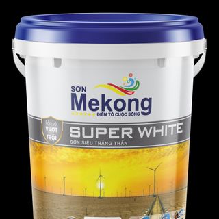 Sơn siêu trắng trần Mekong Super White (chỉ màu trắng) 6Kg/22Kg