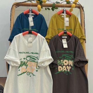 Áo thun nữ tay lỡ cổ tròn in hình chất vải cotton khô loại 1 xịn sò giá gốc tận xưởng hàng sẵn số lượng lớn