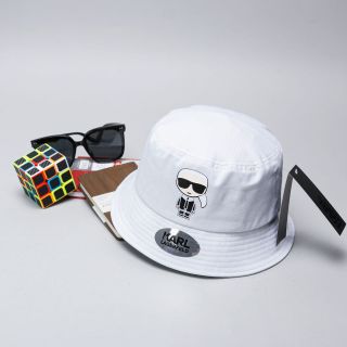 Mũ nón bucket Karl Lagerfeld 2022 chất vải cotton Hàn Quốc cao cấp, nón kết Unisex freesize, logo in nổi 3D