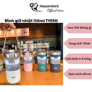 Ly giữ nhiệt có quai kèm ống hút