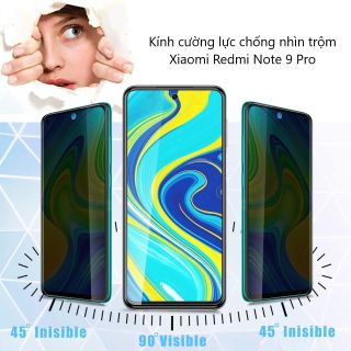 Kính cường lực Chống nhìn trộm Xiaomi Redmi Note 9 Pro