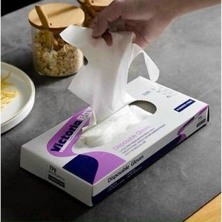 Hộp 100 chiếc găng tay siêu dai sơ chế thực phẩm, Victory