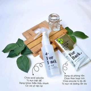 Bộ đôi For Back Gel dạng xịt và bánh xà phòng trị mụn lưng hàng Nhật Bản