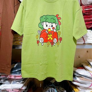 Áo thun nữ cổ tròn tay lỡ form rộng in hình nổi vải thun cotton khô loại 1 dày dặn xịn sò giá gốc tận xưởng hàng sẵn số lượng lớn
