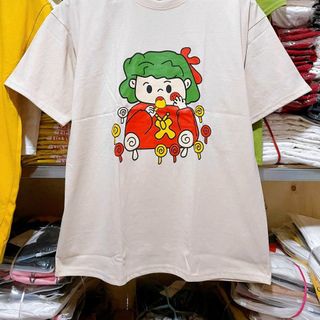 Áo thun nữ cổ tròn tay lỡ form rộng in hình nổi vải thun cotton khô loại 1 dày dặn xịn sò giá gốc tận xưởng hàng sẵn số lượng lớn