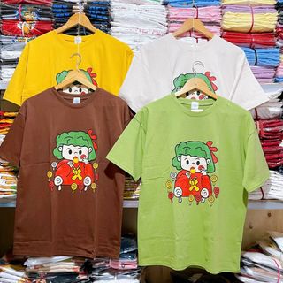 Áo thun nữ cổ tròn tay lỡ form rộng in hình nổi vải thun cotton khô loại 1 dày dặn xịn sò giá gốc tận xưởng hàng sẵn số lượng lớn