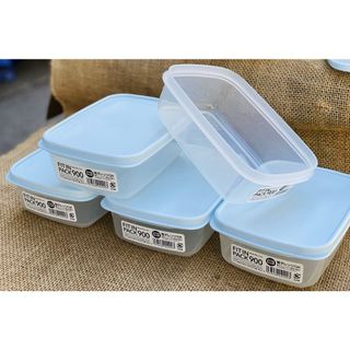 Hộp nhựa nắp dẻo 900ml xanh mint, nhập khẩu Nhật Bản