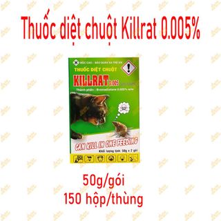 Thức Ăn Diệt Chuột KillRat Xanh Hộp 20 gói 50g giá sỉ