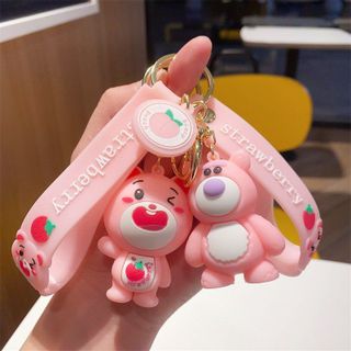 MÓC KHÓA GẤU THỎ KÈM DÂY MẪU ĐẸP giá sỉ