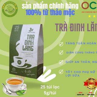 Trà đinh lăng túi Thái Hưng tăng tuần hoàn máu, khả năng tập trung,giảm căng thẳng thần kinh, ngủ ngon,lợi sữa 25 túi 5g