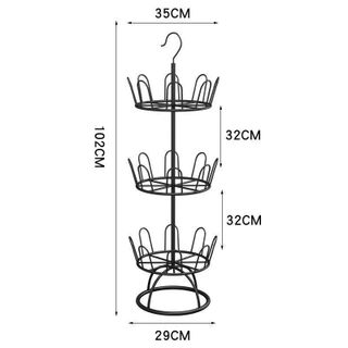 KỆ PHƠI GIÀY DEP 3 TẦNG XOAY 360 ĐỘ